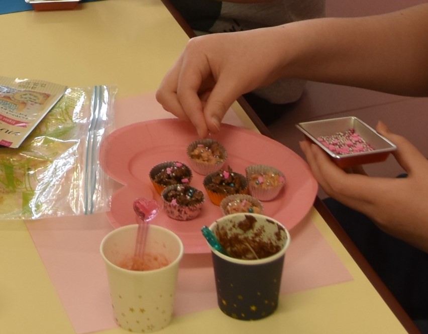 成田赤十字病院でバレンタインのチョコを作りました